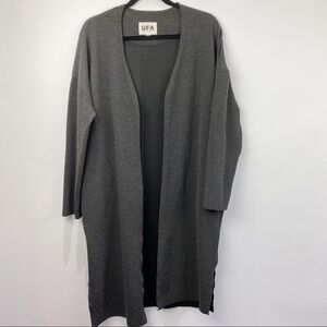 UFA grey kimono style duster